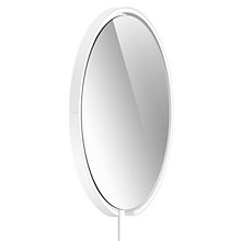 Occhio Mito Sfera Corda 60 Miroir lumineux LED tête blanc mat/câble blanc/fiche Typ F - Occhio Air
