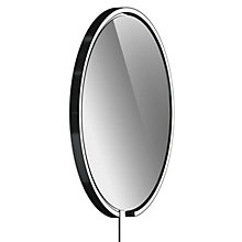 Occhio Mito Sfera Corda 60, espejo iluminado LED - gris tintado cabeza black phantom/cable gris oscuro/enchufe Typ C - Occhio Air