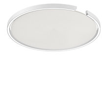 Occhio Mito Soffitto 60 Up Lusso Wide Applique/Plafonnier LED tête blanc mat/couverture ascot cuir blanc - Occhio Air