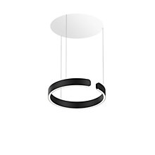 Occhio Mito Sospeso 40 Variabel Up Table Suspension LED tête noir mat/cache-piton blanc mat
