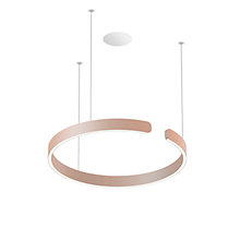 Occhio Mito Sospeso 60 Fix Flat Table Einbaupendelleuchte LED Kopf gold matt/Baldachin weiß matt - Occhio Air