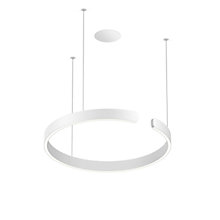 Occhio Mito Sospeso 60 Fix Flat Table, lámpara de suspensión empotrable LED cabeza blanco mate/florón blanco mate - Occhio Air