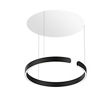 Occhio Mito Sospeso 60 Fix Up Table Suspension LED tête noir mat/cache-piton blanc mat - DALI