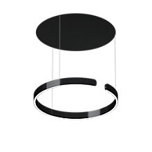 Occhio Mito Sospeso 60 Variabel Up Lusso Table Hanglamp LED kop black phantom/plafondkapje ascot leder zwart - Occhio Air
