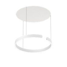 Occhio Mito Sospeso 60 Variabel Up Lusso Table Hanglamp LED kop wit mat/plafondkapje ascot leder wit - Occhio Air