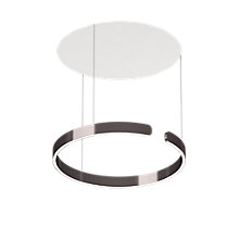 Occhio Mito Sospeso 60 Variabel Up Lusso Table Pendant Light LED head phantom/ceiling rose ascot leather white - Occhio Air