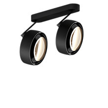 Occhio Più Alto 3d Doppio Volt S40 Spotlight LED 2 lamps head black matt/ceiling rose black matt/cover black - 3,000 K