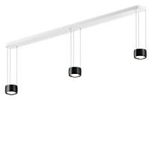 Occhio Sento Sospeso Tre Fix D Hanglamp LED 3-lichts kop black phantom/plafondkapje wit mat - 2.700 K - Occhio Air