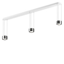 Occhio Sento Sospeso Tre Fix D Hanglamp LED 3-lichts kop chroom glimmend/plafondkapje wit mat - 2.700 K - Occhio Air