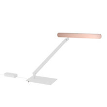 Occhio Taglio Tavolo Lampe de table LED tête doré mat/corps blanc mat - Occhio Air