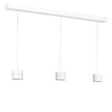 Oligo Tudor Lampada a sospensione LED 3 fuochi - regolabile in altezza in modo invisibile rosone bianco/testa bianco - 9,5 cm