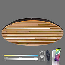 Paul Neuhaus Q-Akustik, madera - redonda – Lámpara de techo led — imagen 6