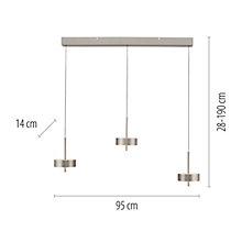Paul Neuhaus Q-Rotate, 3 focos – Lámpara de suspensión led — imagen 7