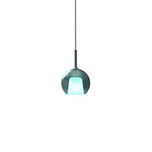 Penta Glo, lámpara de suspensión titanio/verde - 25 cm