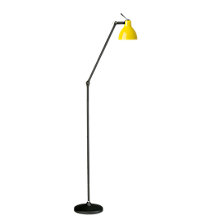 Rotaliana Luxy, lámpara de pie negro/amarillo - con brazo
