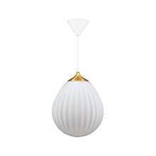 Umage Around the World Pendant Light cover brass/cable white - baldachin round - 27 cm