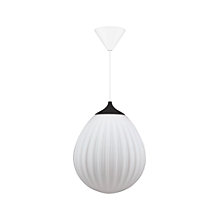 Umage Around the World, lámpara de suspensión cubierta negro/cable blanco - baldachin circular - 27 cm