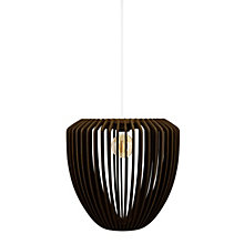 Umage Clava Wood Hanglamp eikenhout donker - plafondkapje rond - kabel wit