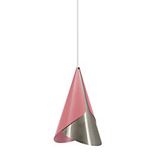 Umage Cornet Hanglamp roze/staal - plafondkapje conisch - kabel wit