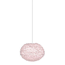 Umage Eos, lámpara de suspensión pantalla rosa/cable blanco - ø35 cm