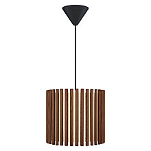 Umage Komorebi Hanglamp lampenkap donker eikenhout/kabel zwart - 30 cm - rond