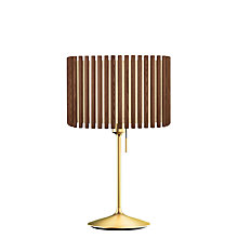 Umage Komorebi Santé Lampe de table abat-jour chêne foncé/pied laiton - 42 cm - carré