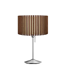 Umage Komorebi Santé, lámpara de sobremesa pantalla roble oscuro/pie acero - 45 cm - circular