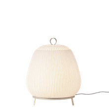 Vibia Knit, lámpara de suelo LED beige - 55 cm - push