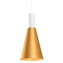 Wever & Ducré Odrey 1.5, lámpara de suspensión florón blanco/pantalla blanco/dorado