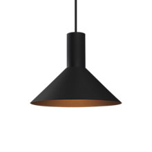 Wever & Ducré Odrey 1.6 Hanglamp plafondkapje zwart/lampenkap zwart