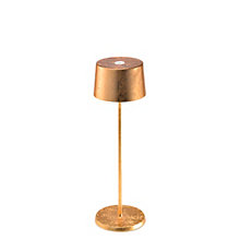 Zafferano Olivia, lámpara recargable LED dorado - 35 cm