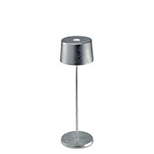 Zafferano Olivia, lámpara recargable LED plateado - 35 cm