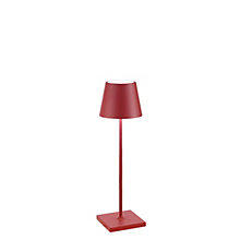 Zafferano Poldina Acculamp LED rood - 38 cm