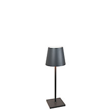 Zafferano Poldina L Desk, lámpara recargable LED gris oscuro
