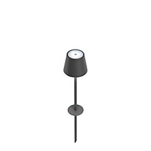 Zafferano Poldina Lampe rechargeable LED avec piquet à enterrer gris foncé