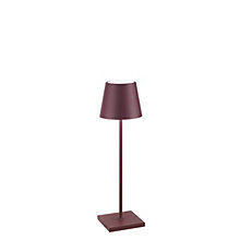 Zafferano Poldina Lampe rechargeable LED rouge foncé - 38 cm