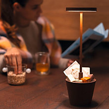 Zafferano Poldina Reverso, recargable Led marrón – Lámpara — imagen 4