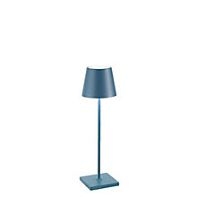 Zafferano Poldina, lámpara recargable LED azul - 38 cm