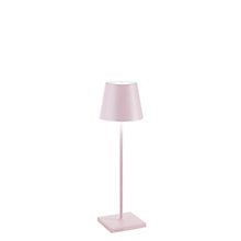 Zafferano Poldina, lámpara recargable LED rosa - 38 cm