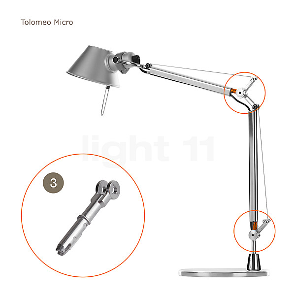 Artemide Spare Part for Tolomeo Table Lamps, Hinge No 14 Product picture