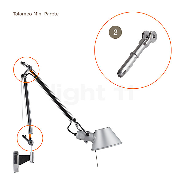 Artemide Spare Part for Tolomeo Wall Lights, Hinge No 14 Product picture