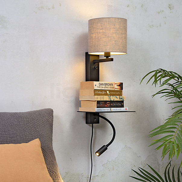 It's about RoMi Florence Wall Light with lampshade Application picture