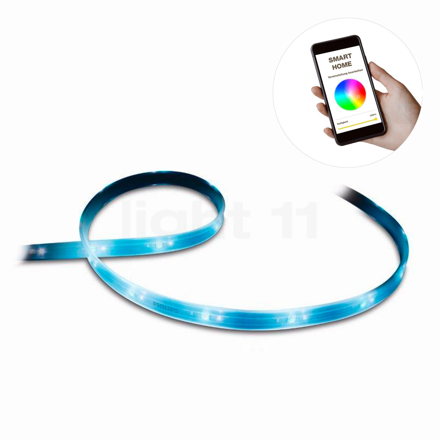 Philips Hue White and Color Ambiance Lightstrip Plus 1 m LED Erweiterung 1 m Produktbild