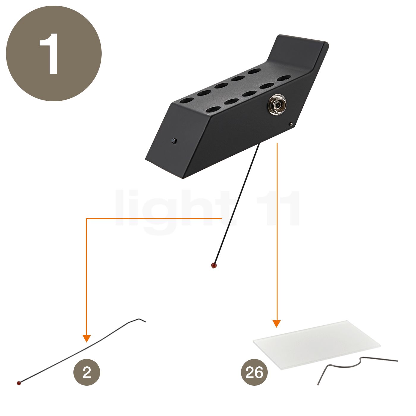 Artemide Spare Parts For Tizio 50 Black At Light11 Eu