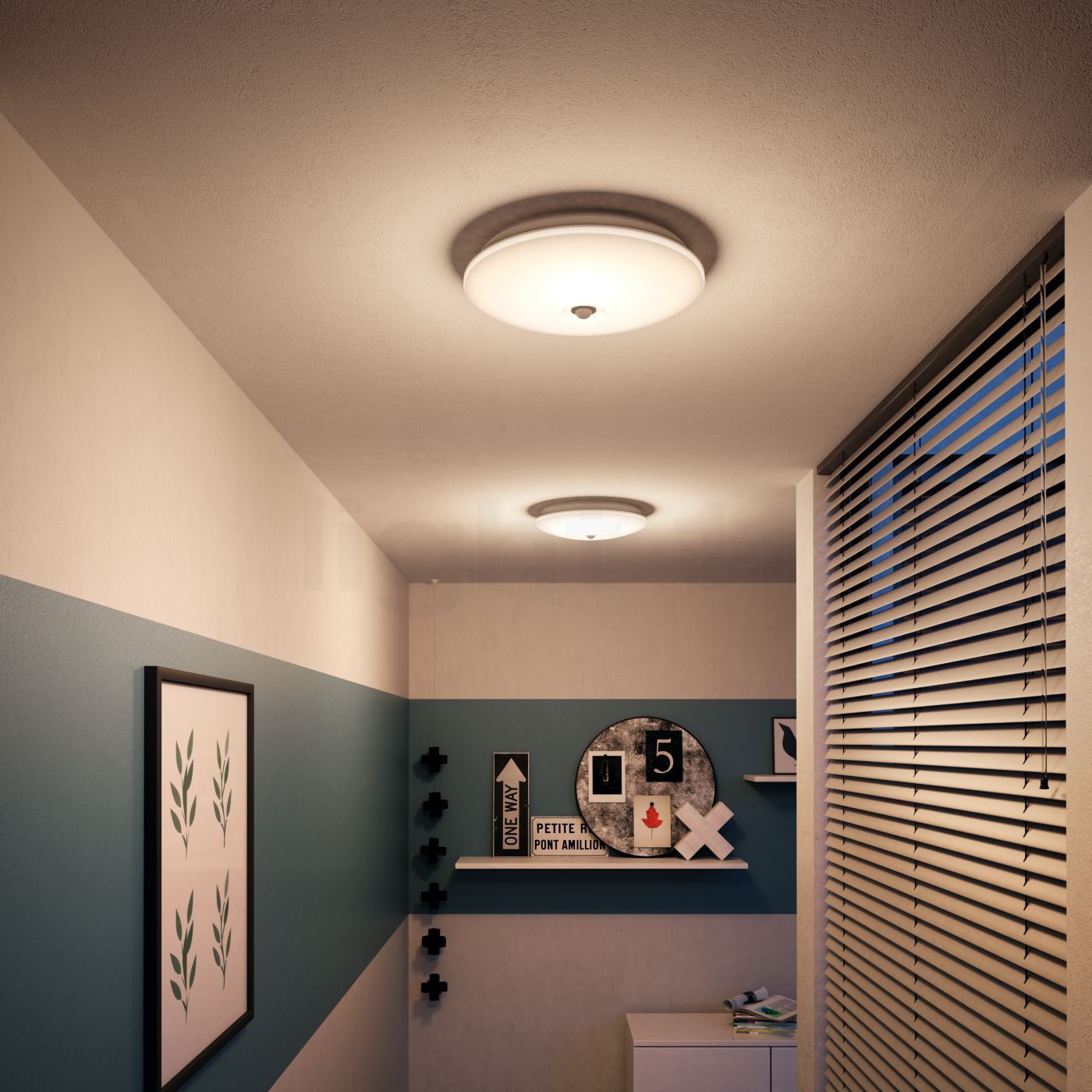 Philips Myliving Mauve Ceiling Light Led With Motion Detector At