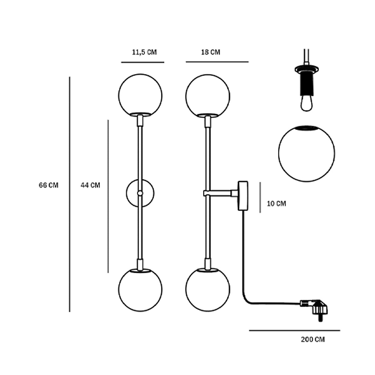 Buy 101 Copenhagen Drop Bulp Wall Light at light11.eu