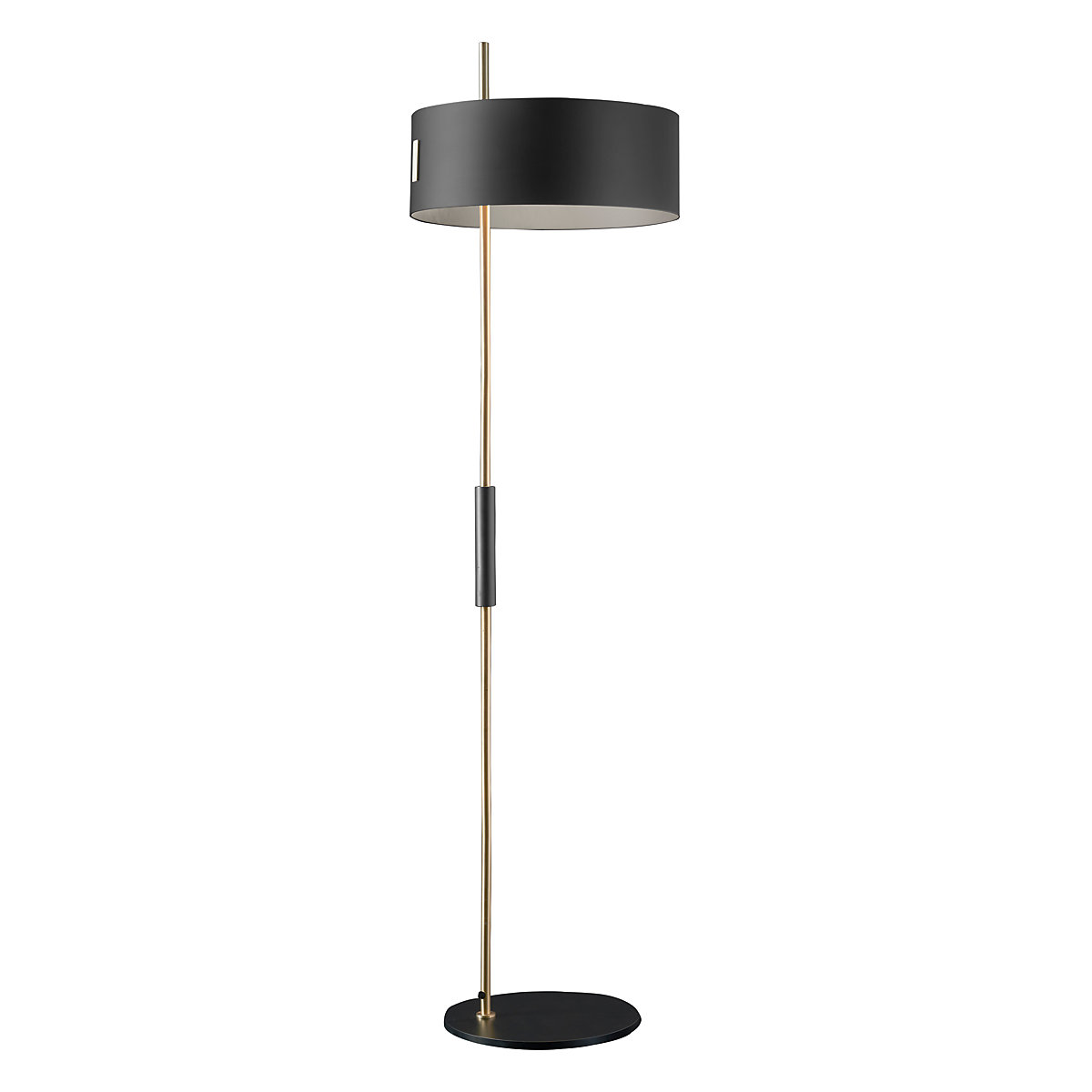 Oluce 1953, lámpara de pie dorado/negro