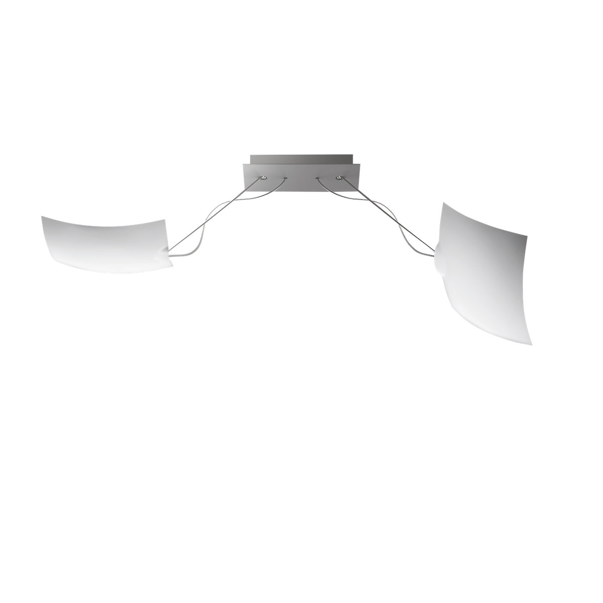 Ingo Maurer 2 x 18 x 18, lámpara de techo y pared LED blanco