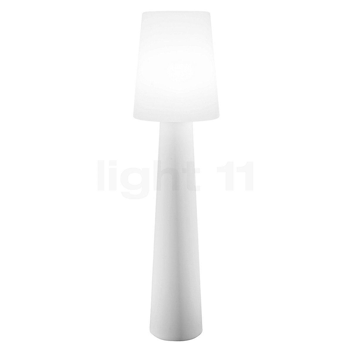 Lampadaire lumineuse Blanc - 160cm - Lampe extérieur solaire - 8 seasons  design
