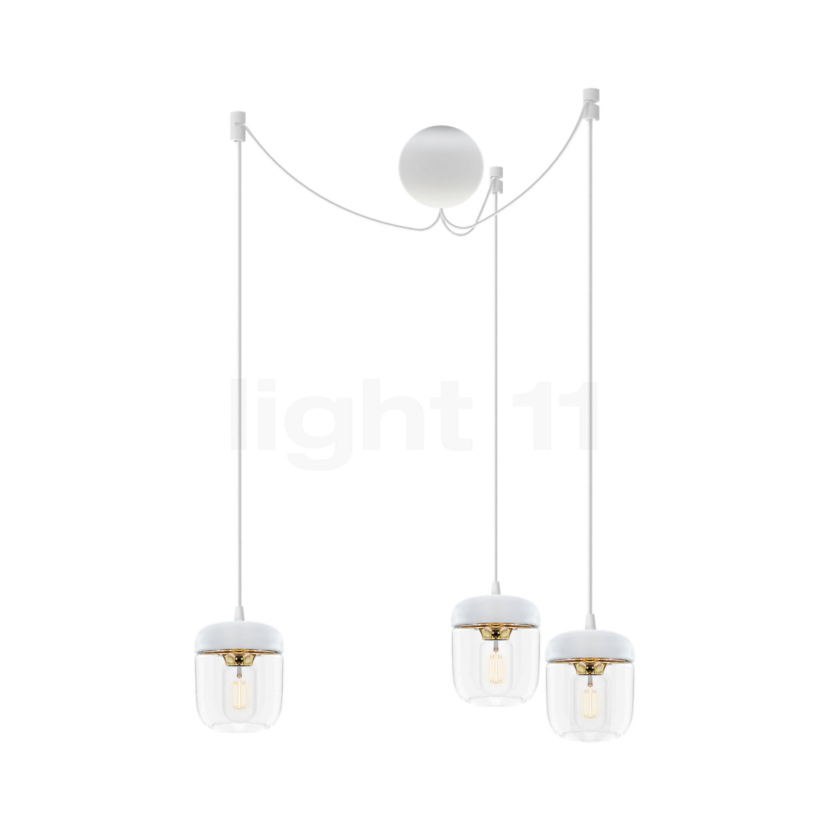Ziek persoon contact rots Buy Umage Acorn Cannonball Pendant Light with 3 lamps white at